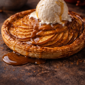 Tarte fine aux pommes & caramel au beurre salé